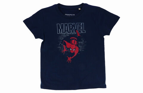 T-shirt Enfant Bio - Spider-man  - Taille 12 Ans - Marine